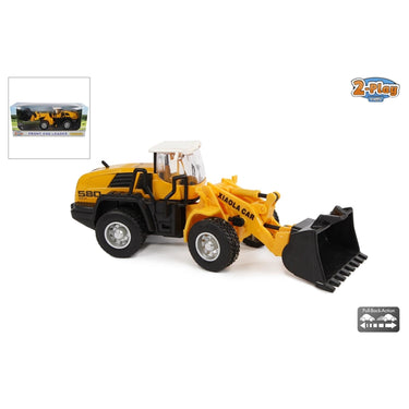 2-play shovel pull-back 16 cm geel