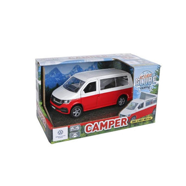 Kids globe vw transporter camper die cast pull back 13,5cm