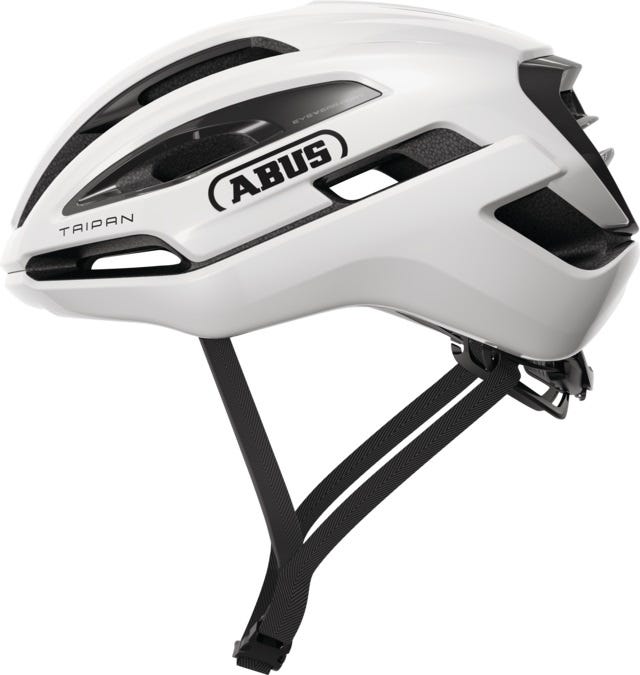 Load image into Gallery viewer, Abus fietshelm taipan shiny white l - 57-61 cm - wit - geschikt voor gebruik op gravel bikes - 295 g
