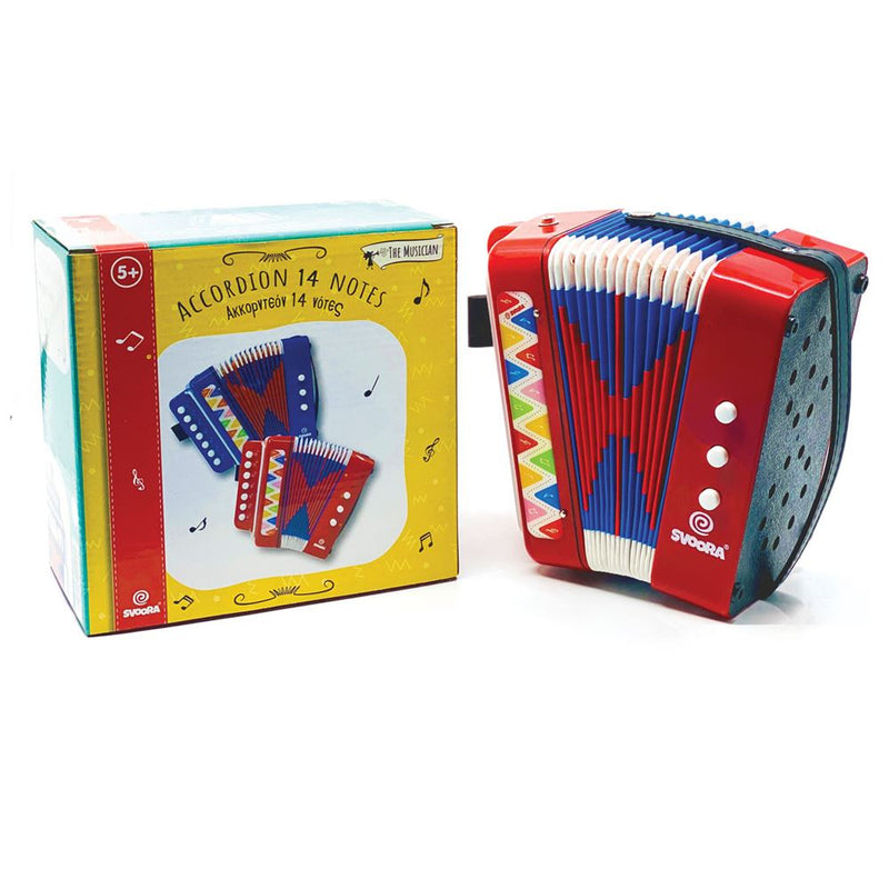 Load image into Gallery viewer, Accordion rood 7 toetsen (14 noten). 5+
