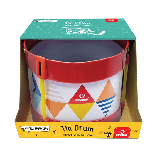 Trommel tin. 18 x 18 x 13 cm. 3+