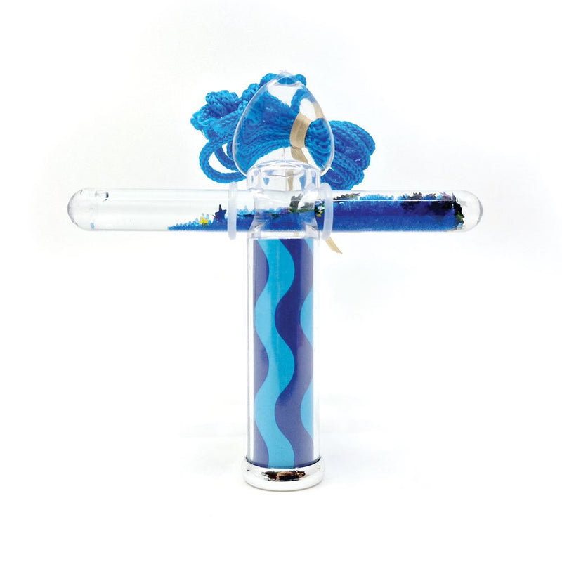 Load image into Gallery viewer, Mini liquid caleidoscope 'blauwe golven'
