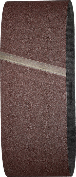 Wolfcraft - schuurbanden korrel 80 - 3 stuks - bandschuurmachine schuurpapier 76 x 457 mm - 1894000