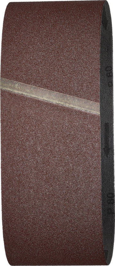Wolfcraft - schuurbanden voor bandschuurmachine - korrel 80 - 6 stuks - 76 x 457 mm - schuurpapier rollen - schuurrollen - schuurband - 3113000