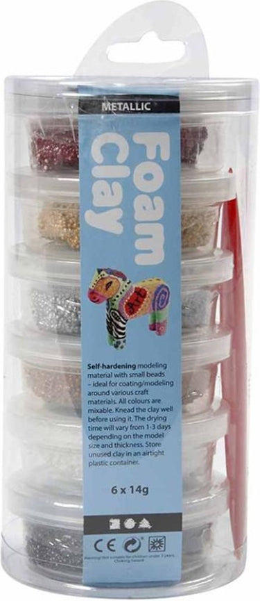 Foam clay ®, 6x14 gr, kleuren assorti