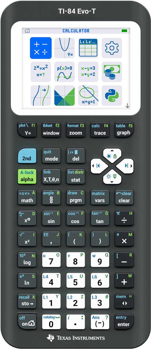 Texas instruments - ti-84 evo-t - grafische rekenmachine - examenstand