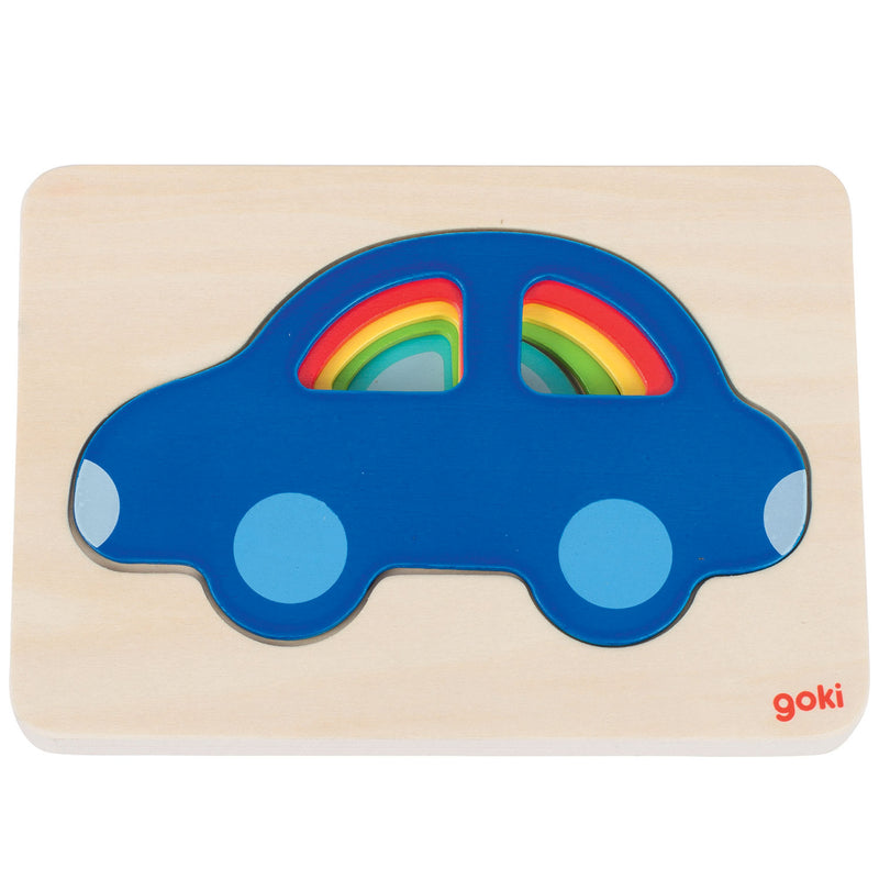 Load image into Gallery viewer, Goki lagenpuzzel auto, 5 lagen
