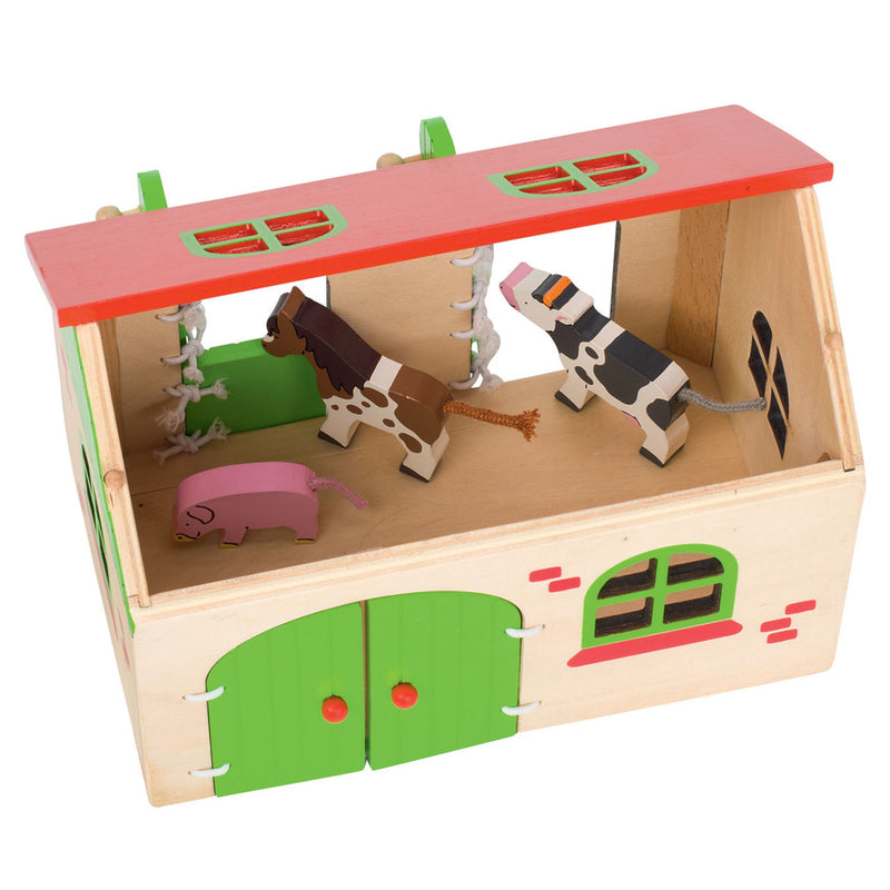 Load image into Gallery viewer, Goki houten boerderij, 13dlg.
