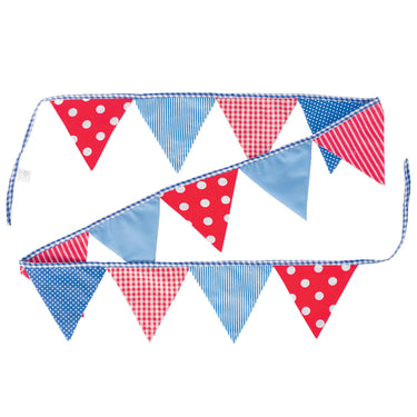 Goki katoenen vlaggenlijn blauw rood