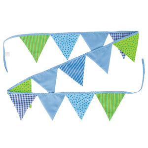 Goki katoenen vlaggenlijn blauw groen
