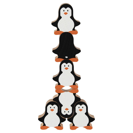 Goki houten stapelspel pinguin