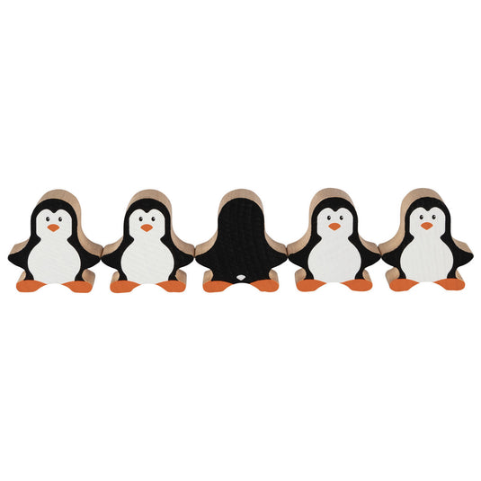 Goki houten stapelspel pinguin