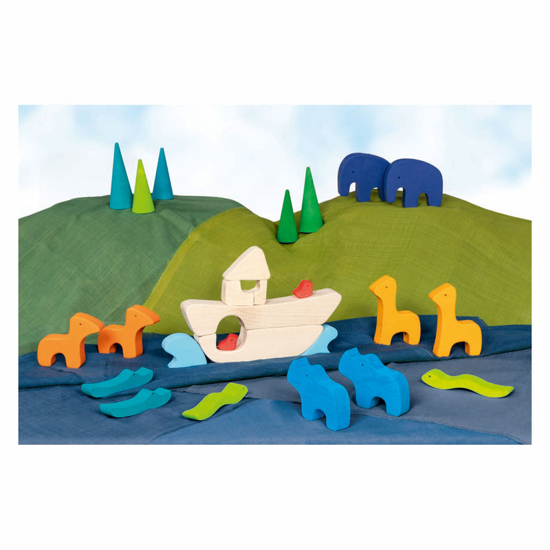 Load image into Gallery viewer, Goki houten noach's ark
