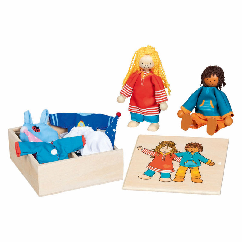 Load image into Gallery viewer, Goki flexibele poppen fynja fabio, 6 outfits
