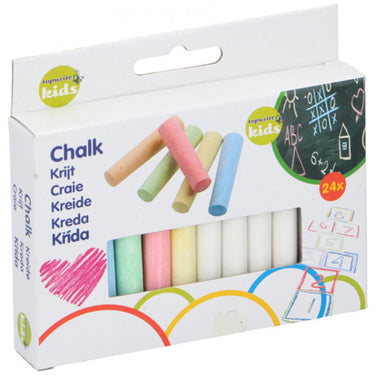 Scatch krijt geschikt voor de stoep en schoolbord doosje a 24 stuks 8x1x1cm