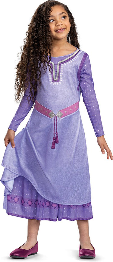 Disguise disney - wish, asha jurk deluxe, maat m (7-8 jaar), meisjes