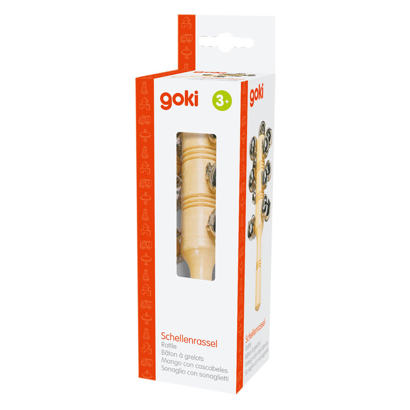 Load image into Gallery viewer, Goki houten instrument bell stick met 13 bellen

