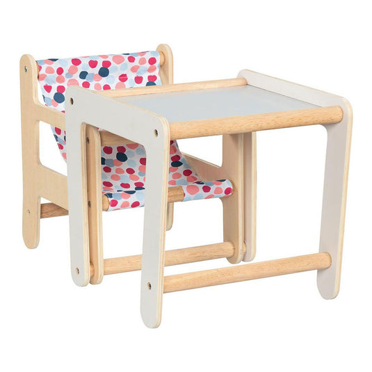 Goki houten poppenstoel met tafel 2in1