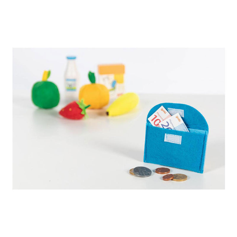 Load image into Gallery viewer, Goki winkeltas met boodschappen vilt, 9dlg.

