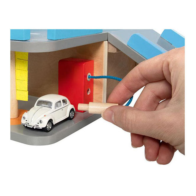 Load image into Gallery viewer, Goki houten stadsparkeergarage, 4dlg.
