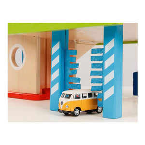 Goki houten speelgoed - parkeergarage - 51,9x31,4x38,5cm - 3 jaar