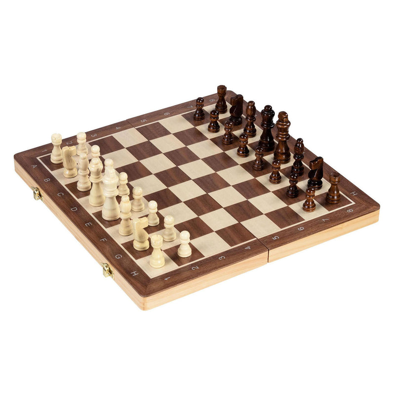 Load image into Gallery viewer, Goki houten schaak damspel 2in1 magnetisch
