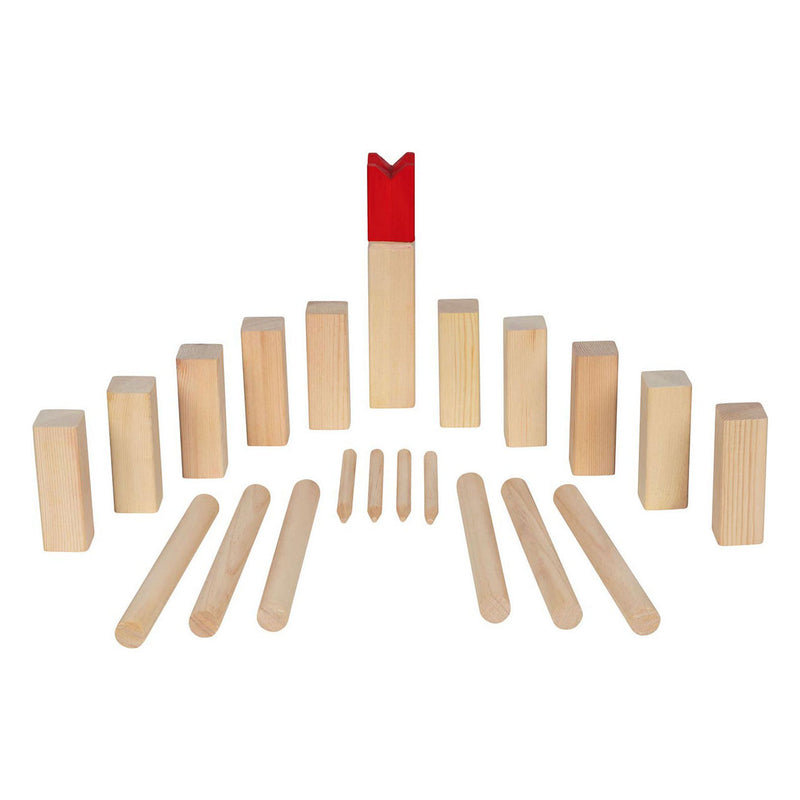 Load image into Gallery viewer, Goki houten kubb spel in katoenen zak, 21dlg.

