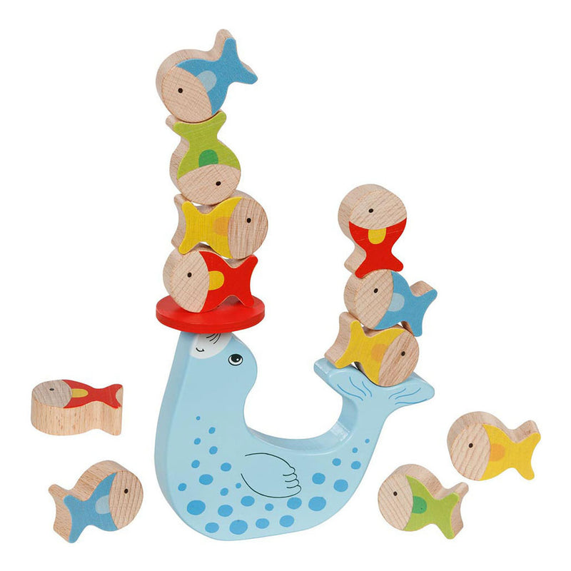 Load image into Gallery viewer, Goki houten balansspel zeehonden, 15dlg.
