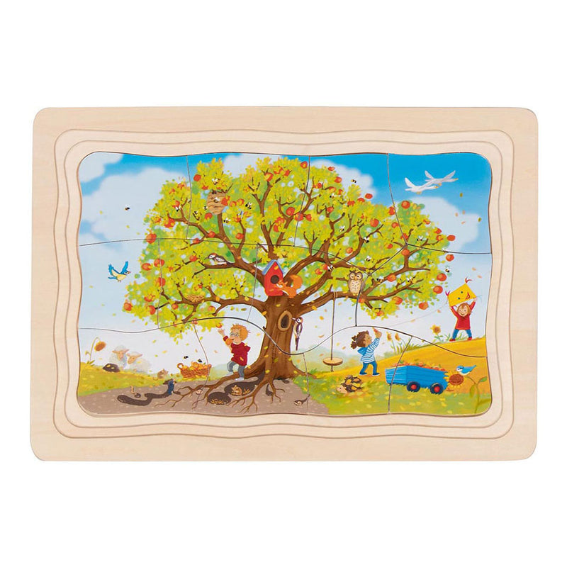 Load image into Gallery viewer, Goki houten legpuzzel mijn appelboom, 32st.
