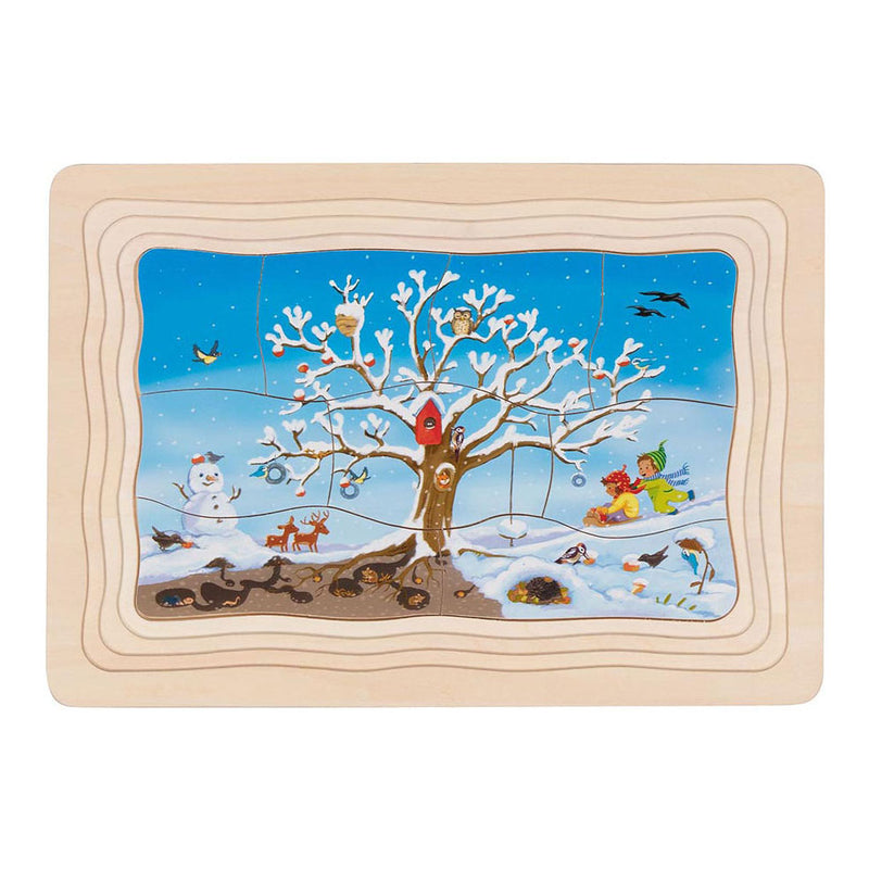 Load image into Gallery viewer, Goki houten legpuzzel mijn appelboom, 32st.
