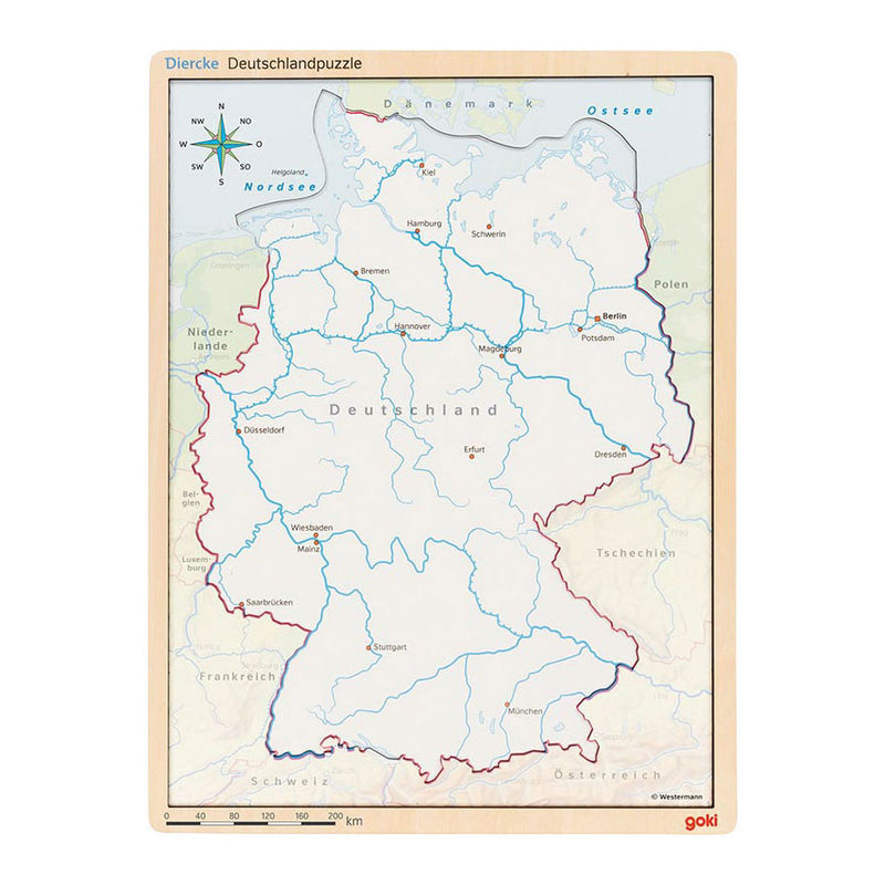 Load image into Gallery viewer, Goki houten lagenpuzzel duitsland, 98st.
