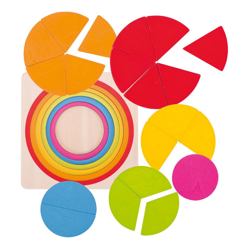 Load image into Gallery viewer, Goki houten lagenpuzzel cirkel, 21st.
