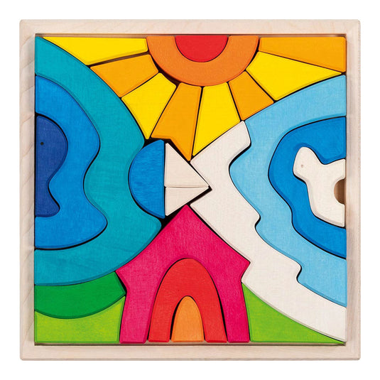 Goki houten bouwstenen kleine ijsbeer, 22dlg.