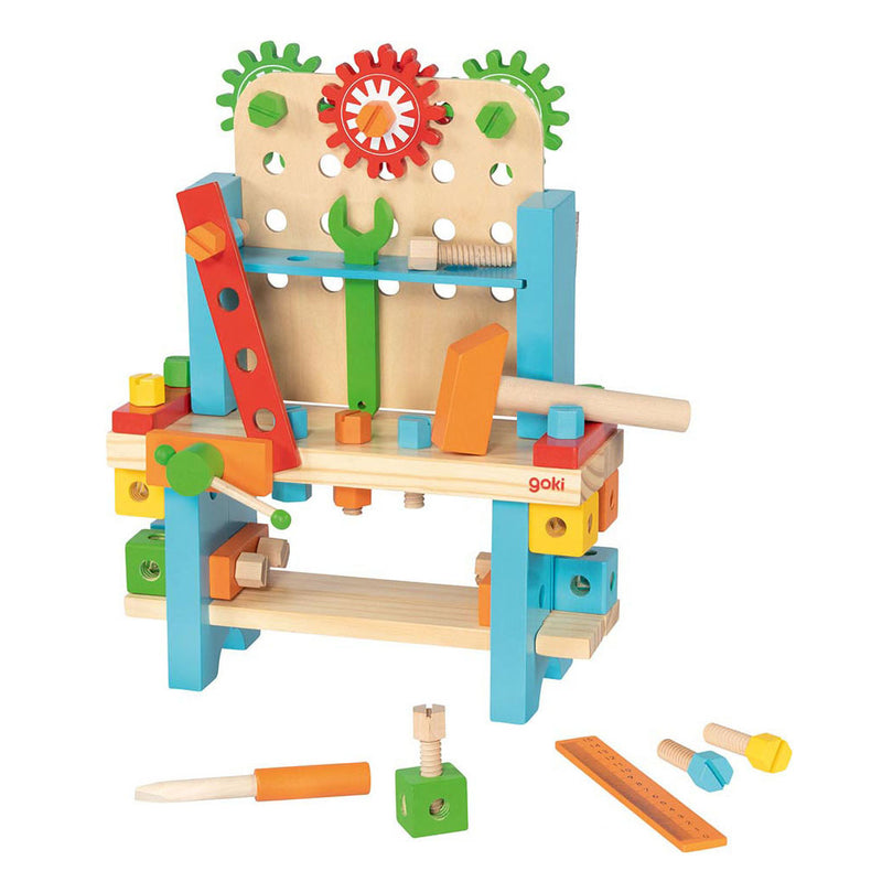 Load image into Gallery viewer, Goki mijn eerste houten werkbank, 57dlg.
