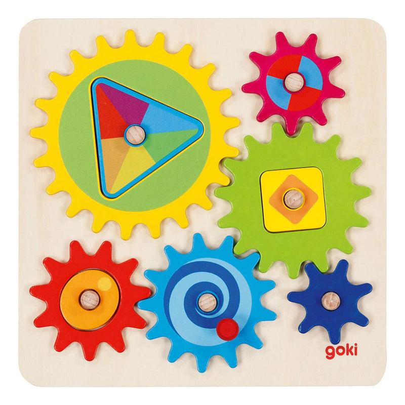 Load image into Gallery viewer, Goki houten tandwielenpuzzel, 10st.
