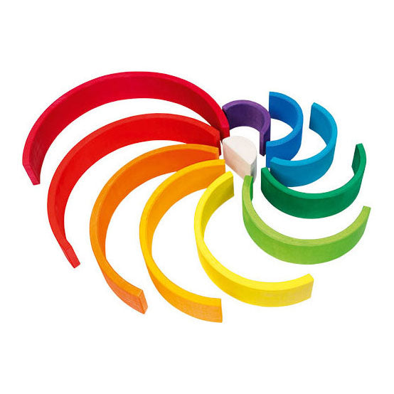 Load image into Gallery viewer, Goki regenboog bouwblokken, 11dlg.
