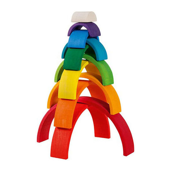 Load image into Gallery viewer, Goki regenboog bouwblokken, 11dlg.
