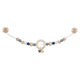 Goki houten wandelwagenketting ster blauw met clips