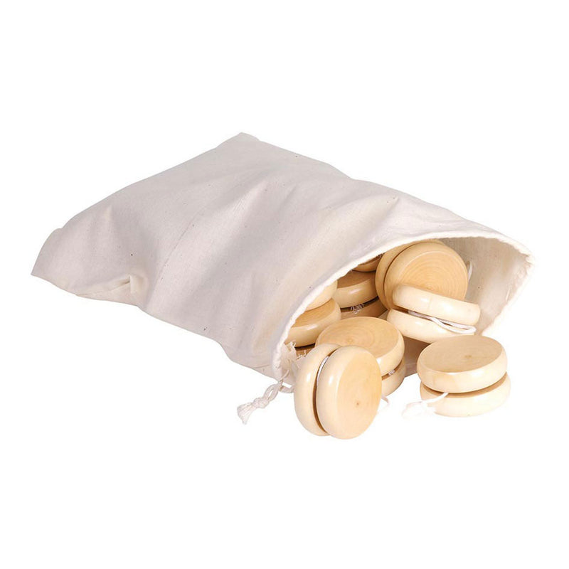 Load image into Gallery viewer, Goki houten jojo's in katoenen tasje, 24 stuks
