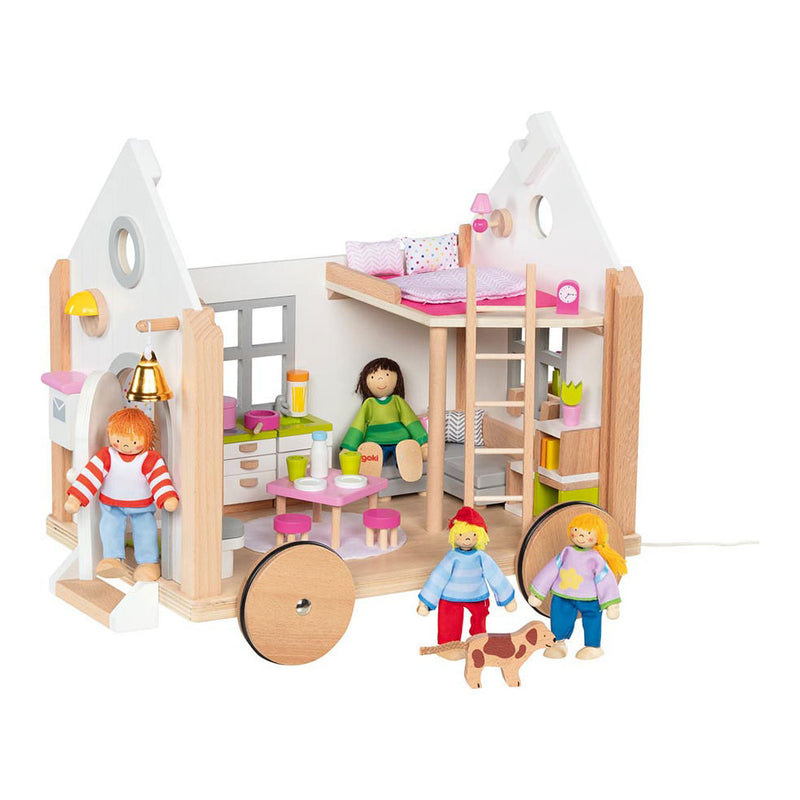 Load image into Gallery viewer, Goki houten poppenhuis tiny house hygge
