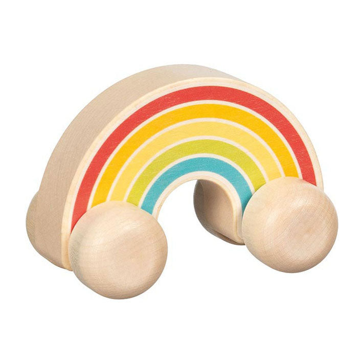 Load image into Gallery viewer, Goki houten voertuig regenboog
