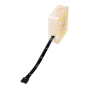 Goki houten meetlint rolmaat geel speelgoed - meetlint voor kinderen.