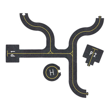 Goki speelset wegdelen vliegveld met accessoires - 26dlg.