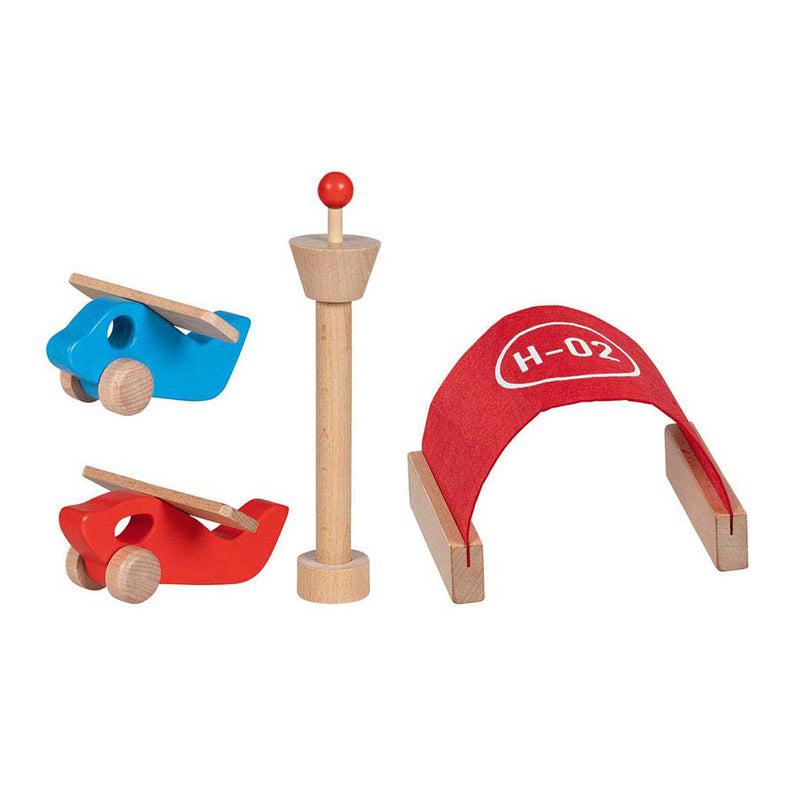 Load image into Gallery viewer, Goki speelset wegdelen vliegveld met accessoires - 26dlg.
