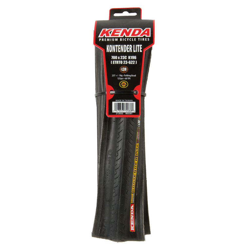 Load image into Gallery viewer, Kenda kontender kevlar 700 x 23c l3r pro folding tire
