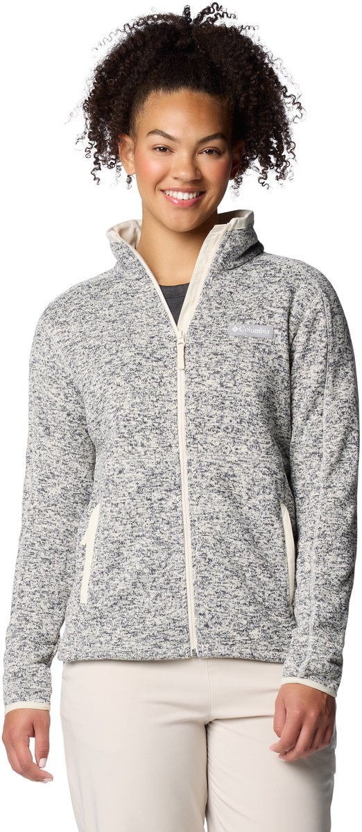 Columbia sweater weather™ full zip ii dames outdoortrui - chalk heather