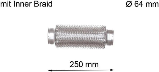 Lrt flexible pipe, exhaust sy d=64mm l=250mm