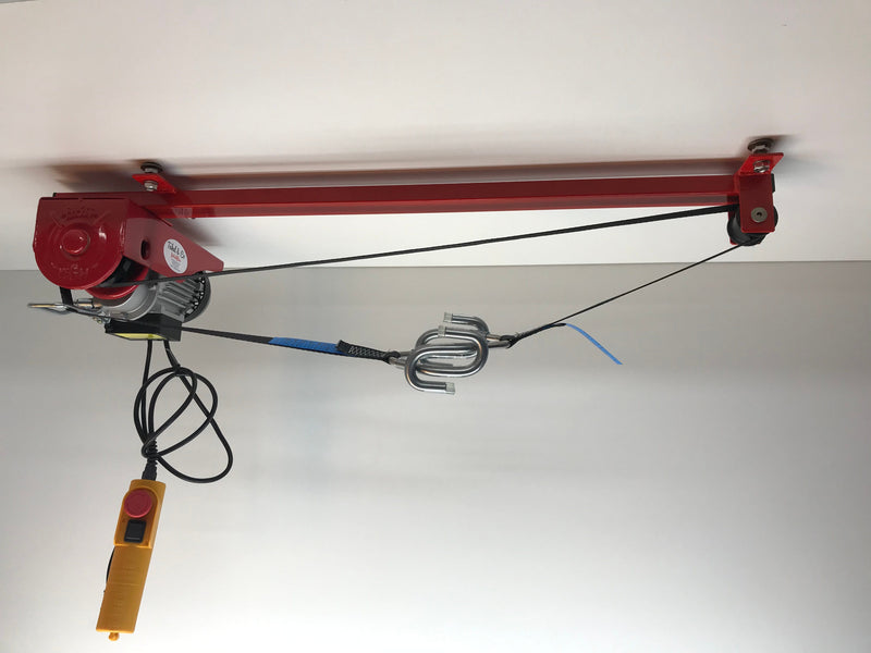 Load image into Gallery viewer, Takel co fietslift rood met zwarte band 125 kg
