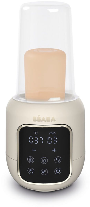 Béaba éaba multi milk 5-in-1 flessenwarmer sterilisator – voor moedermelk babyvoeding – au bain-marie stoom – ontdooien – vaatwasserbestendige onderdelen – ecru clay
