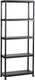 Keter kunststof stellingkast - opbergrek - 75x32x176cm - zwart